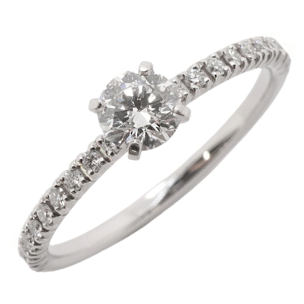 CARTIER Silver Diamond Ring #50